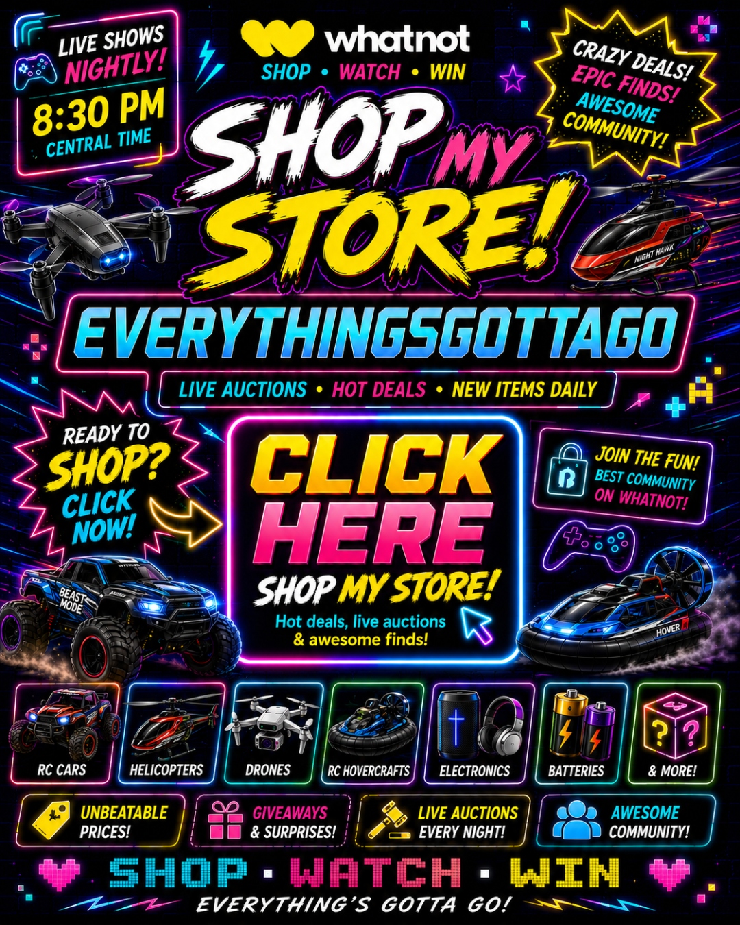 Everything's Gotta Go Whatnot store flyer